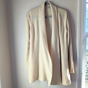 REPEAT Cashmere Open Cardigan with Ribbed Shawl Neck Women's 38 Small 4/6